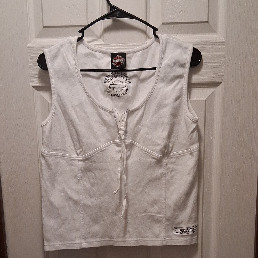 Harley-Davidson White Tank Top